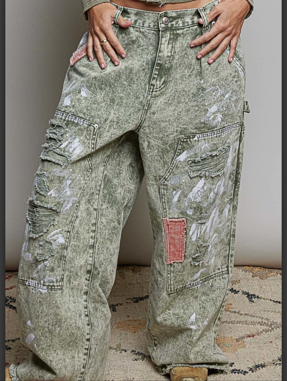 #2024 POL Gypsy Roads Distressed Carpenter Jeans